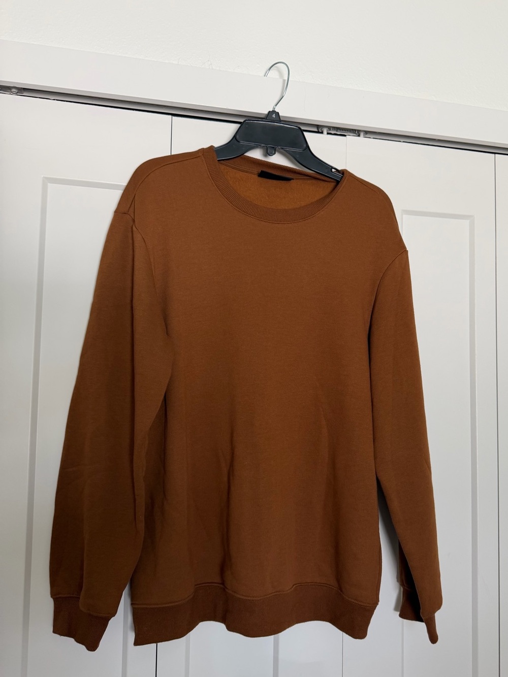 H&M Men's Rust Brown Crewneck Sweater